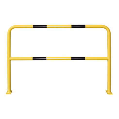 Barre de protection en acier Moravia pour l'intérieur noir/jaune 1000 x 1500 mm pour montage sur goujon