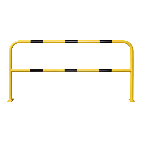 Barre de protection en acier Moravia pour l'intérieur noir/jaune 1000 x 2000 mm pour montage sur goujon