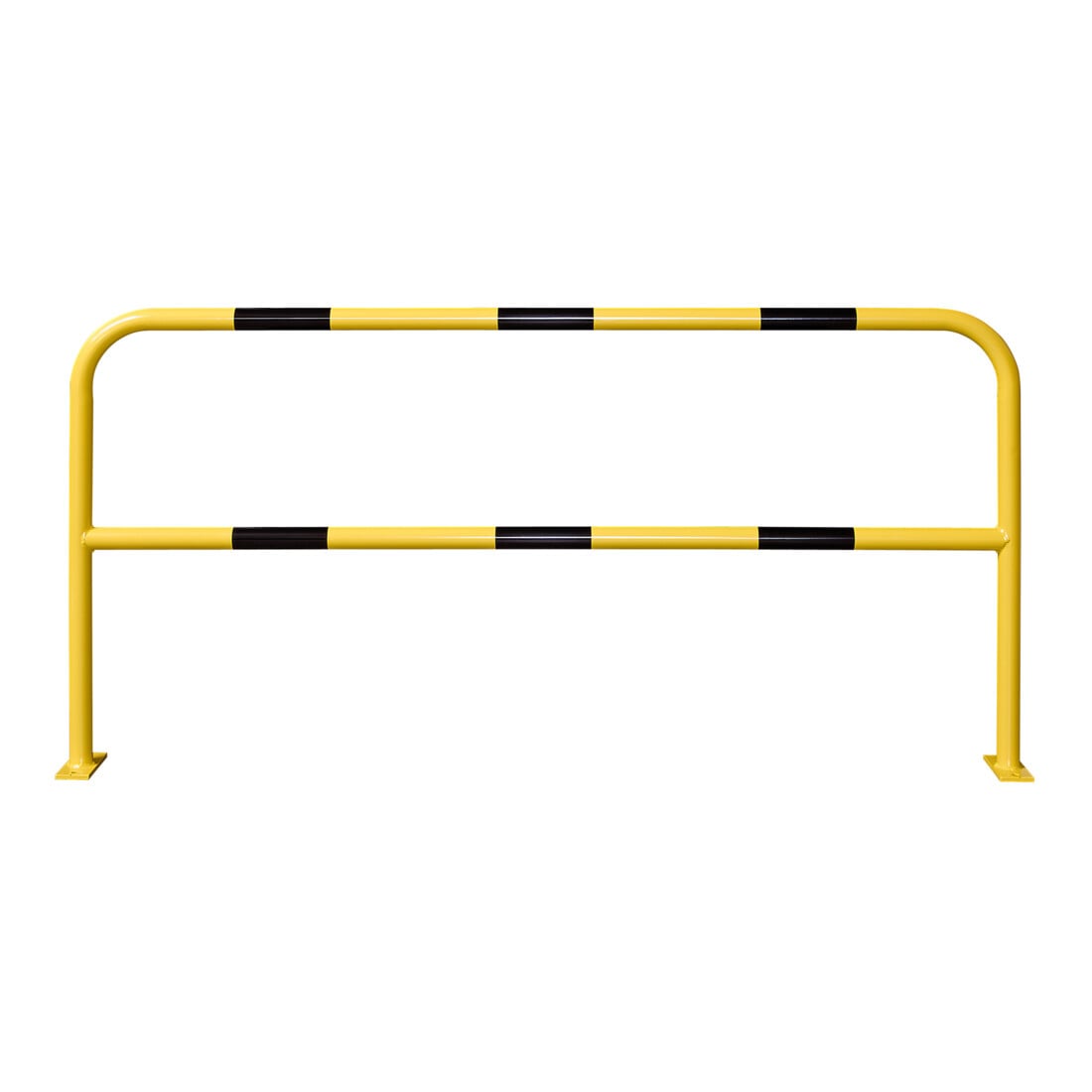 Barre de protection en acier Moravia pour l'intérieur noir/jaune 1000 x 2000 mm pour montage sur goujon
