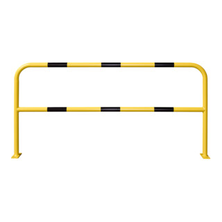 Barre de sécurité en acier Moravia pour l'extérieur noir/jaune 1000 x 2000 mm pour la fixation des chevilles