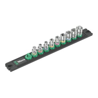 Barre magnétique pour douilles Wera A 4 Jeu de douilles Zyklop, 1/4", 9 pièces