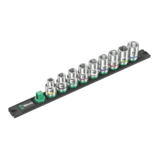 Barre magnétique pour douilles Wera C 4 Jeu de douilles Zyklop, 1/2", 9 pièces