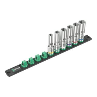 Barre magnétique pour douilles Wera C Deep 1 Jeu de douilles, 1/2", 6 pièces