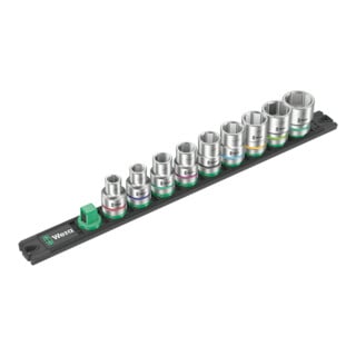 Barre magnétique pour douilles Wera C Imperial 1 Jeu de douilles Zyklop, 1/2", système impérial, 9 pièces