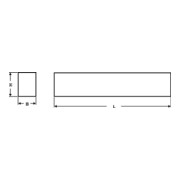 Wilke pièce tournée DIN 4964 forme D rectangulaire HSS-EW9Co10-4