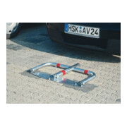 Barrière de parking B760xH500mm D. 60/40 mm argent ac bandes réfléchissantes rou-3