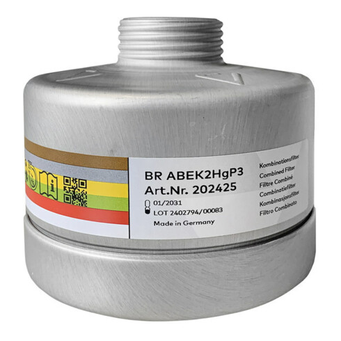 BartelsRieger Filtre combiné ABEK2HgP3 à vis