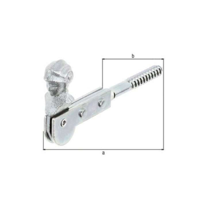 Bas de porte-obturateur 129x77mm acier galvanisé jaune galvanisé brut
