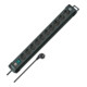 Bâti de prises pour chaises d'incendie décuple 1951100100 Premium-Line noir 3m H05VV-F 3G 1951100100100-1