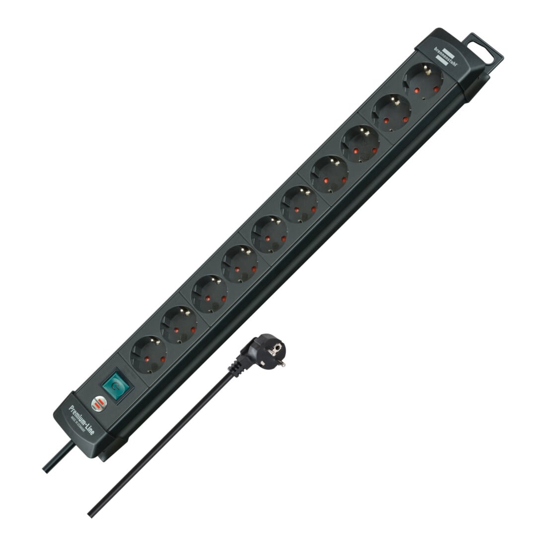 Bâti de prises pour chaises d'incendie décuple 1951100100 Premium-Line noir 3m H05VV-F 3G 1951100100100