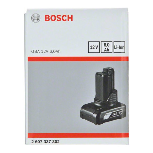 Bosch Batteria Li-Ion da 12 V con ECP, 6,0Ah,