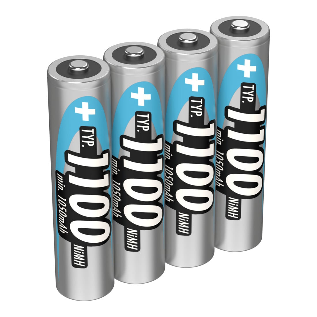 Ansmann Batteria NiMH Micro AAA modello 1100, 1050 mAh, blister da 4