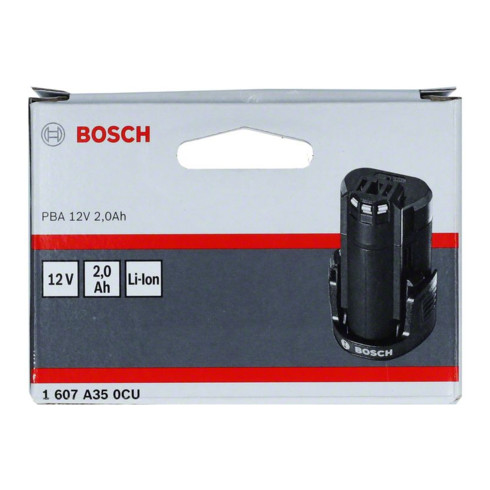 Batterie Bosch 12 Volt Lithium-Ion PBA 12 Volt 2,0 Ah