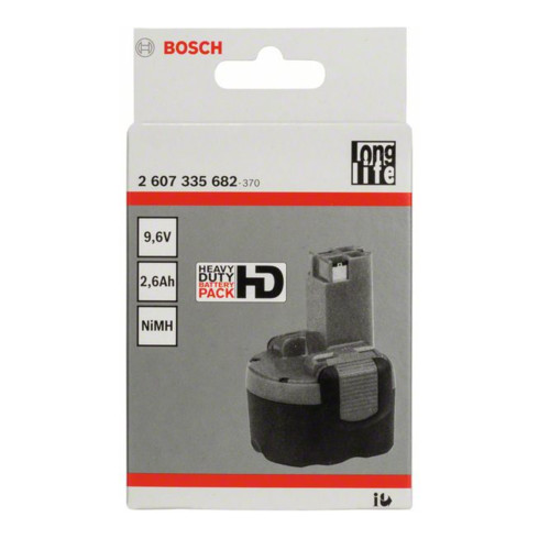 Batterie Bosch 9,6 V-O Standard Duty (SD), 2,6 Ah NiMH