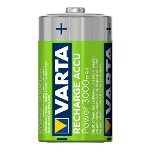 Batterie d´accumulateur 1,2 V 3000 mAh R20-D-Mono HR20 2 2pces/blister VARTA