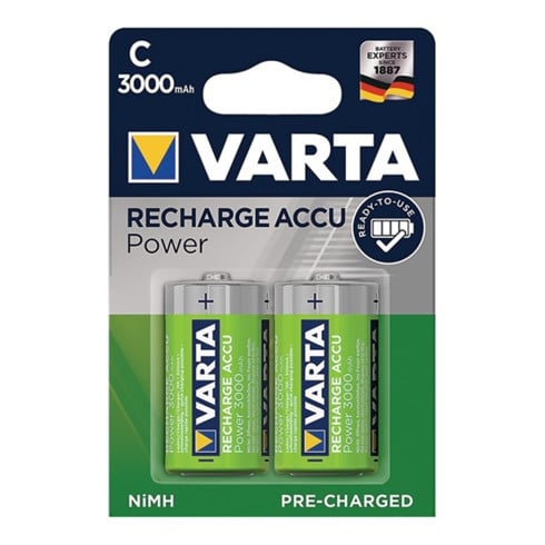 Batterie d´accumulateur 1,2 V 3000 mAh R14-C-Baby HR14 2 2pces/blister VARTA