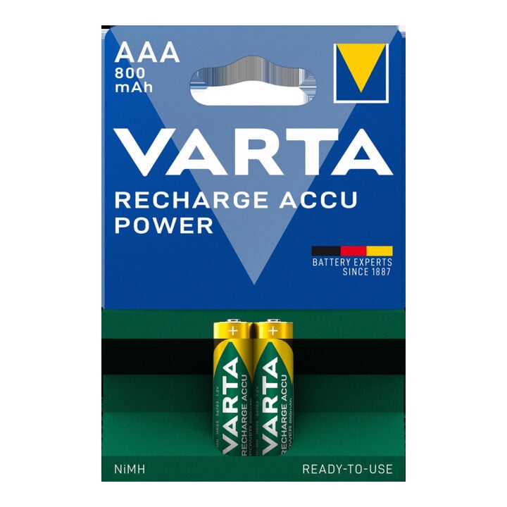 Batterie d´accumulateur 1,2 V 800 mAh R03-AAA-Micro HR03 2 2pces/blister VARTA