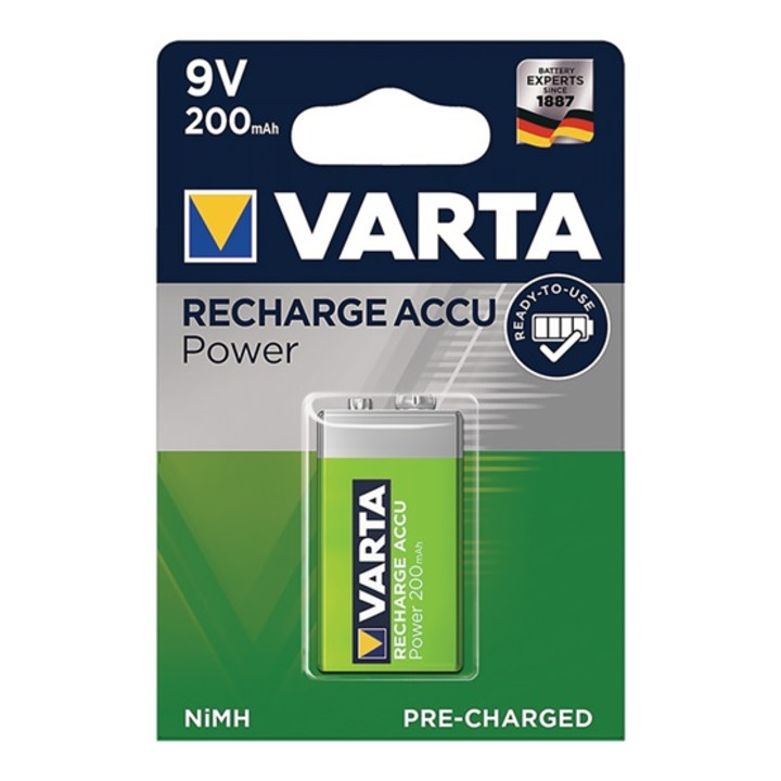 Batterie d´accumulateur 9 V 200 mAh 9V E-Block HR9V 1 1pce/blister VARTA