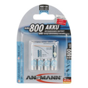 Pile rechargeable 800 mAh 1,2V Micro NiMH ANSMANN 1,2V/Blister.-1