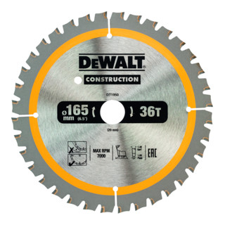 Batterie de scie circulaire DEWALT 165/20 mm 40WZ DT1950-QZ