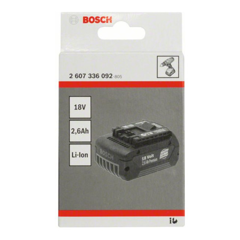 Batterie enfichable Bosch 18V Standard Duty (SD) 2,6 Ah Li-Ion GBA M-C