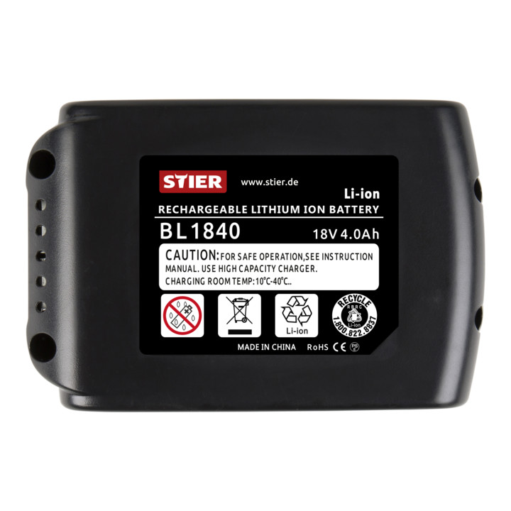 Batterie STIER pour Makita type BL1840 4,0 Ah 18V