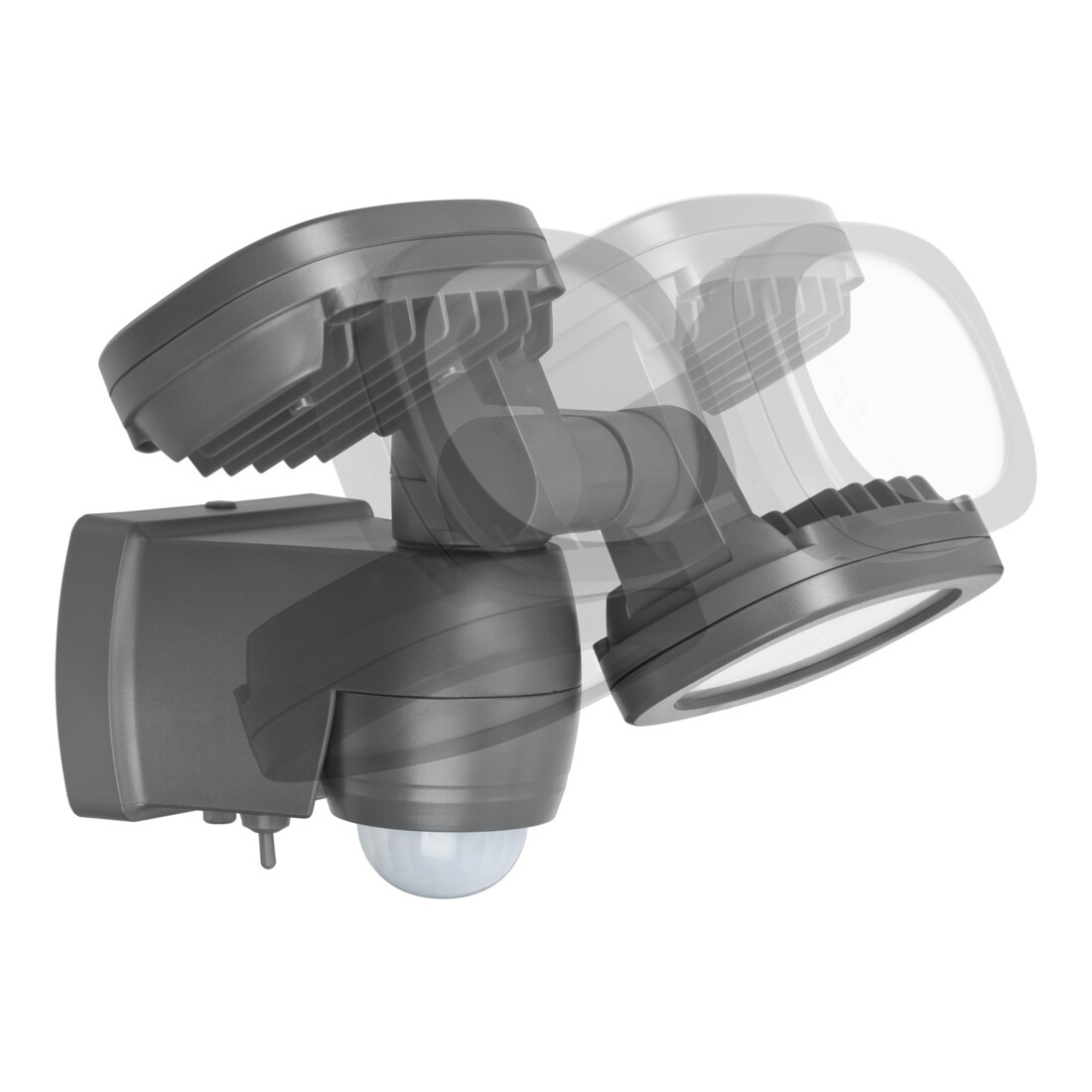 Batterij-LED schijnwerper LUFOS 420 met infrarood bewegingsmelder IP44 2x240lm