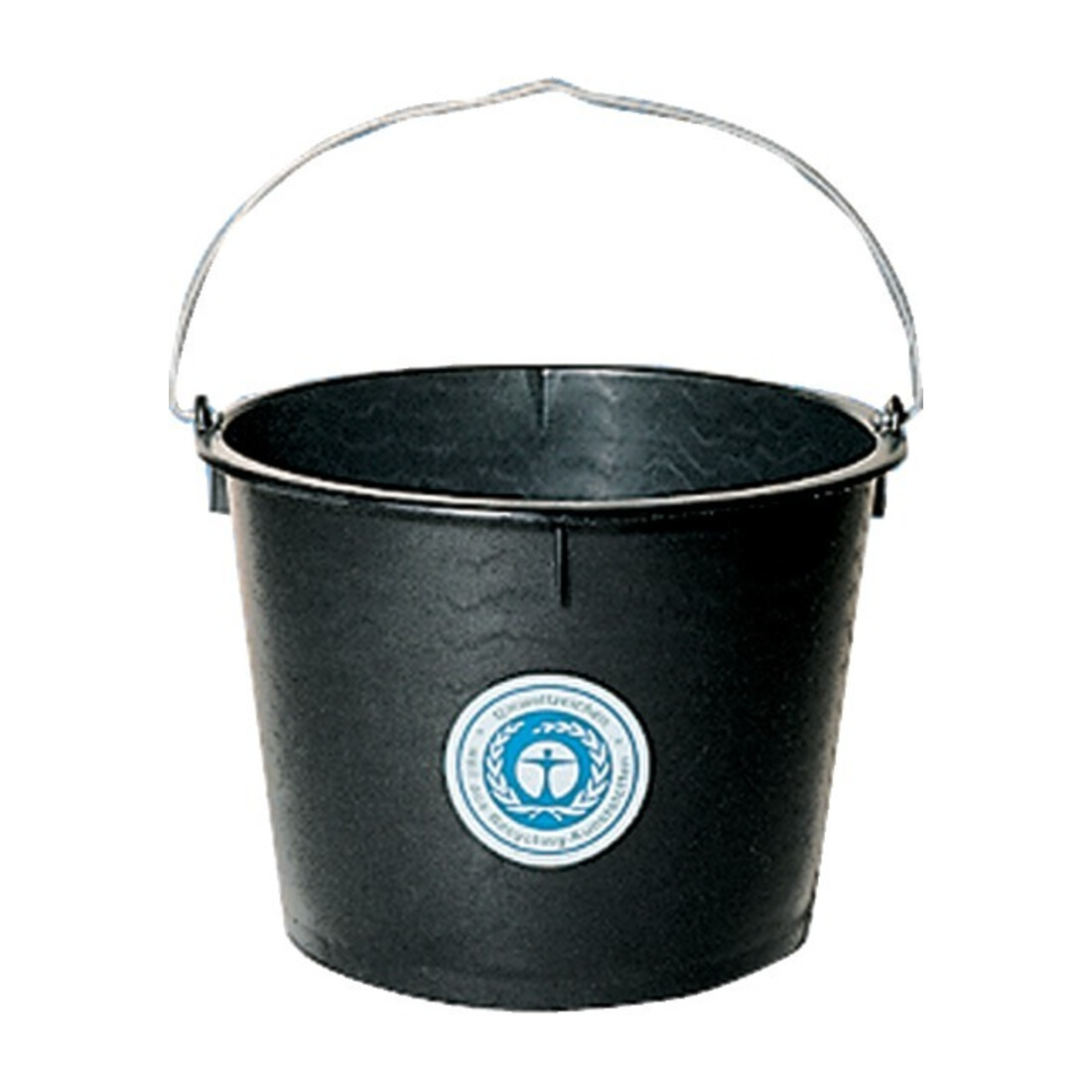 Baueimer 12l m.Kreuzboden schwarz Recycling-Kunststoff
