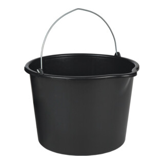 Baueimer 20l m.Tülle schwarz PE