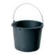 Baueimer Polyéthylène régénéré noir 10 l-1