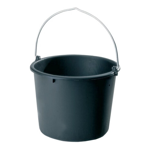 Baueimer Polyéthylène régénéré noir 10 l