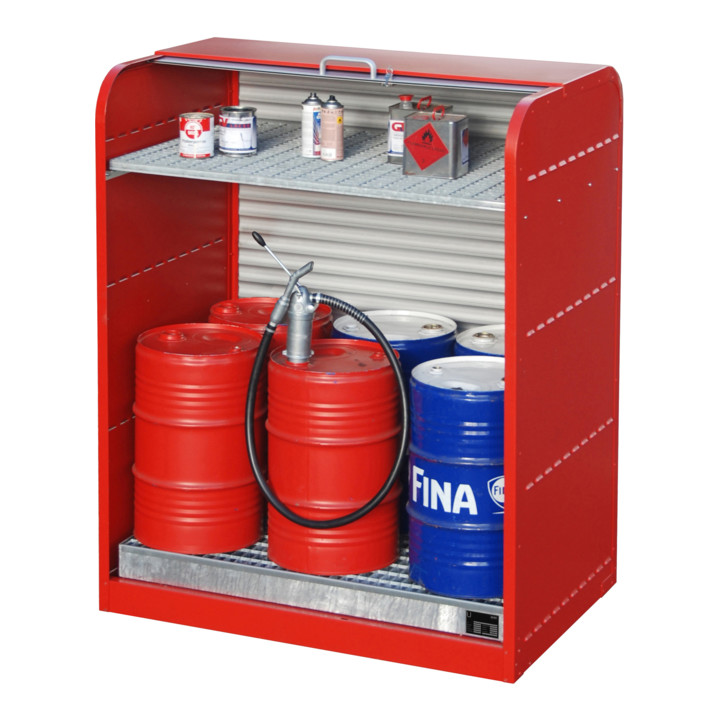 Bauer Südlohn Armoire à rideau pour produits dangereux RSG-2, laquée, rouge feu