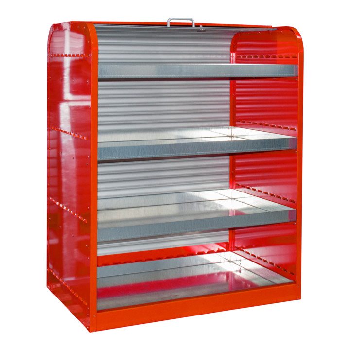 Bauer Südlohn Armoire à rideau pour produits dangereux RSG-4, laquée, rouge feu