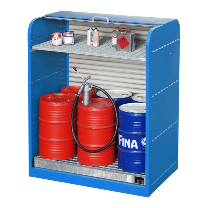 Bauer Südlohn Armoire à rideau pour substances dangereuses RSG-2, laquée, bleu clair