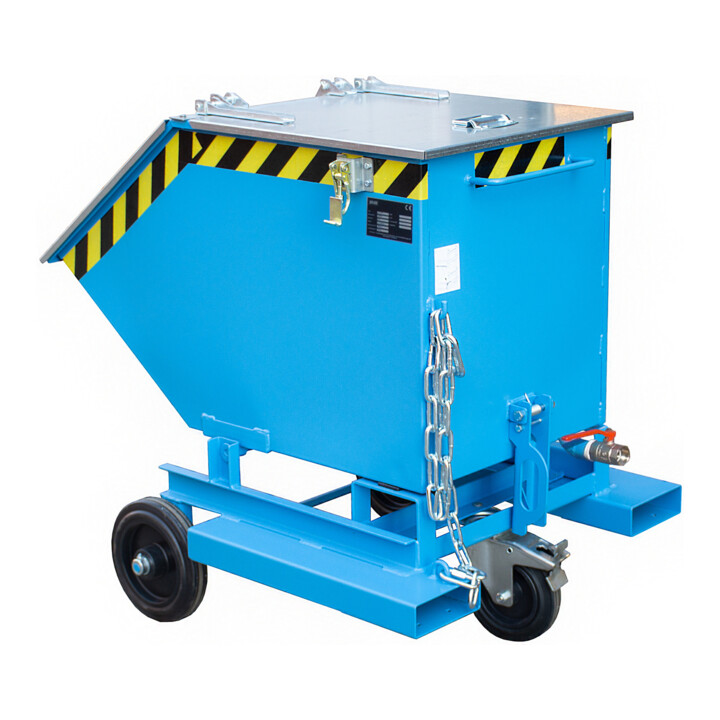 Bauer Südlohn Bac à copeaux SKW-ET 250, peint, bleu clair