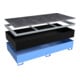Bauer Südlohn Bac à étagère avec insert PE RW-GR 2700-3 PE, peint, bleu clair