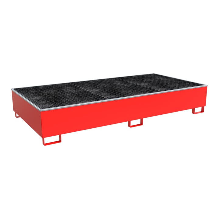 Bauer Südlohn Bac à étagère avec insert PE RW-GR 2700-3 PE, peint, rouge feu