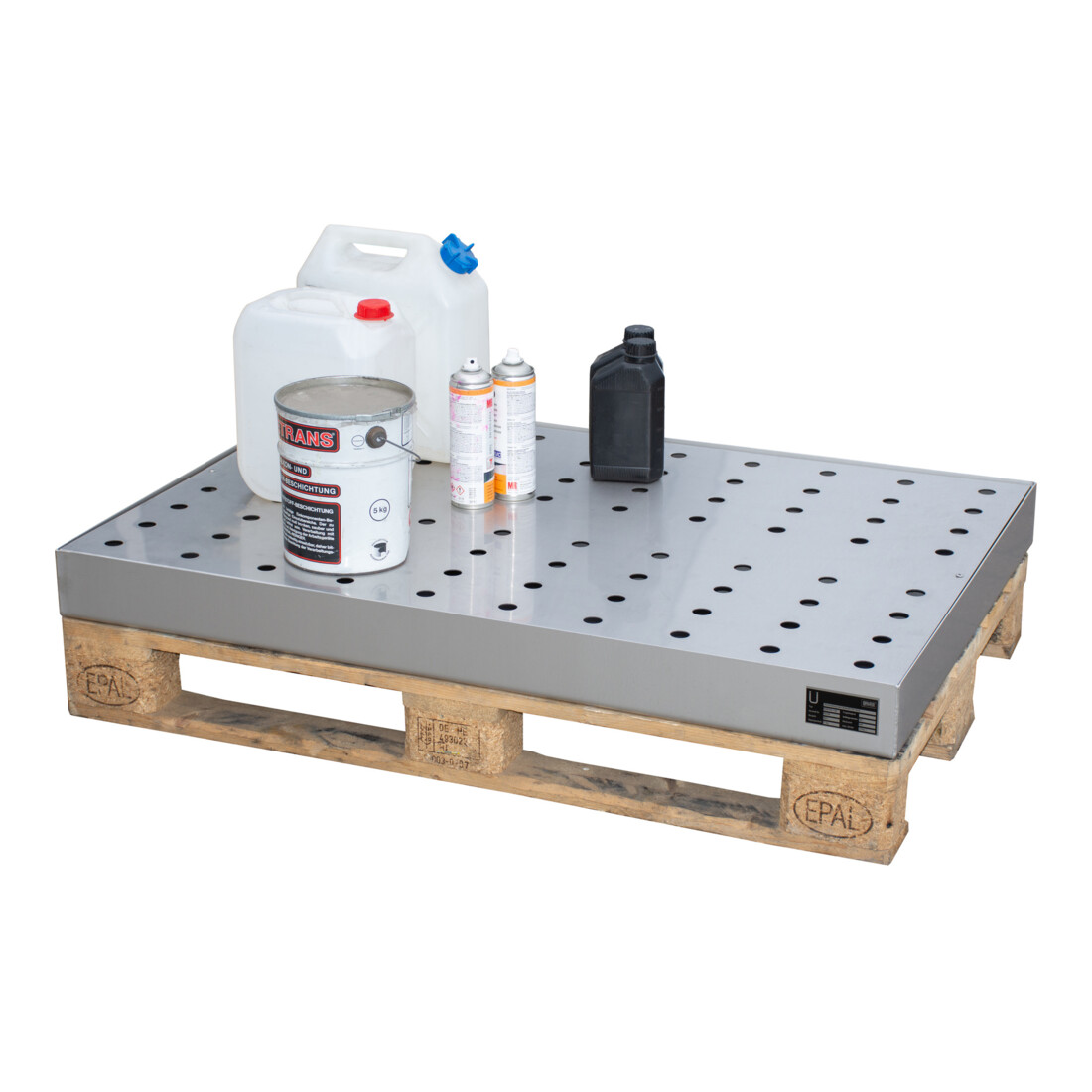 Bauer Südlohn Bac à petits contenants pour palettes KGW-P 4, acier inoxydable 1.4571