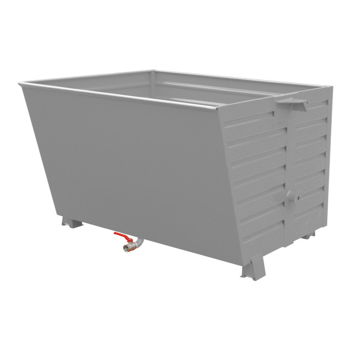 Bauer Südlohn Bac basculant à copeaux BSL 150, peint, gris souris