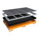 Bauer Südlohn Bac de rangement avec insert PE RW-GR 2200-1 PE, peint, orange jaune