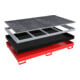 Bauer Südlohn Bac de rangement avec insert PE RW-GR 2200-1 PE, peint, rouge feu