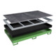 Bauer Südlohn Bac de rangement avec insert PE RW-GR 2200-1 PE, peint, vert réséda