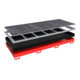 Bauer Südlohn Bac de rangement avec insert PE RW-GR 3300-2 PE, laqué, rouge feu
