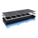 Bauer Südlohn Bac de rayonnage avec insert PE RW-GR 3300-2 PE, peint, bleu clair