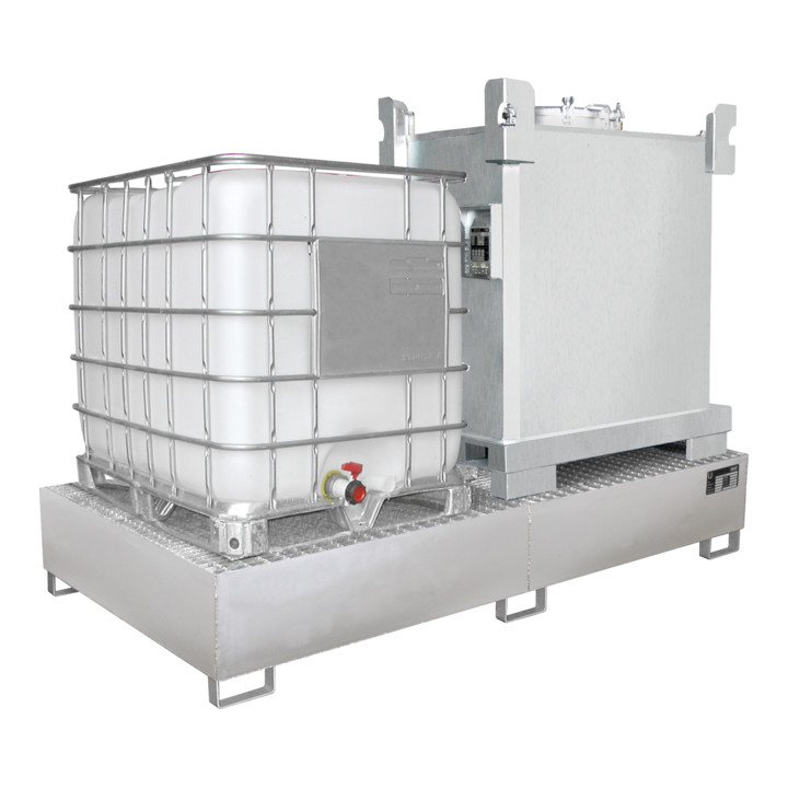Bauer Südlohn Bac de récupération en acier inoxydable VAW 1000-2, acier inoxydable 1.4571