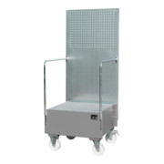 Bauer Südlohn Bac d'égouttement mobile avec paroi en tôle perforée LPW200-1, laqué