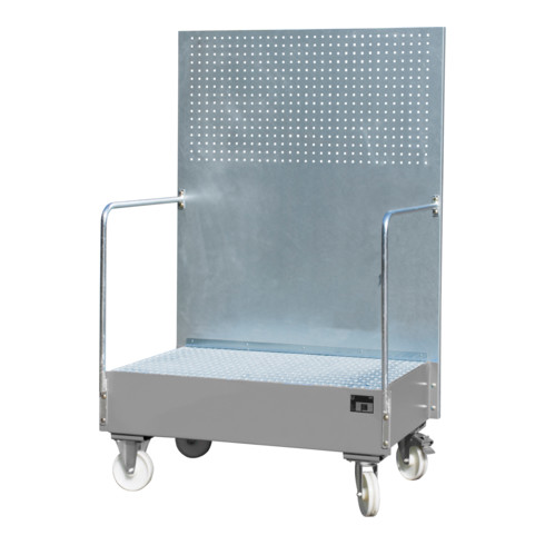 Bauer Südlohn Bac d'égouttement mobile avec paroi en tôle perforée LPW200-2, laqué