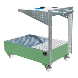 Bac de rétention mobile avec panneau perforé Bauer Südlohn LPW 200-4