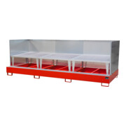 Bauer Südlohn Bac de rétention AWA 1000-3/SW, peint, rouge feu