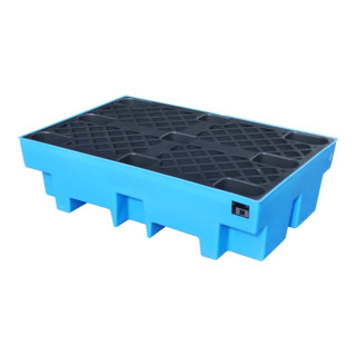 Bauer Südlohn Bac de rétention GREEN-LINE PE WP-PE 2/2, polyéthylène robuste, bleu